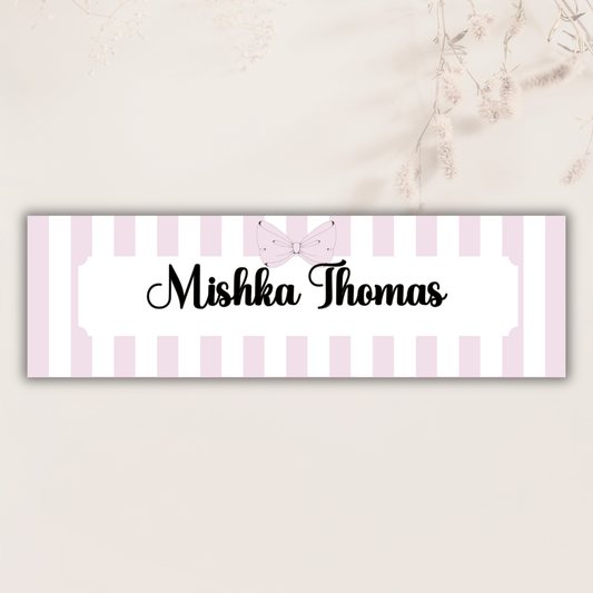 Blush & Bow Personalised Labels - 20 pack