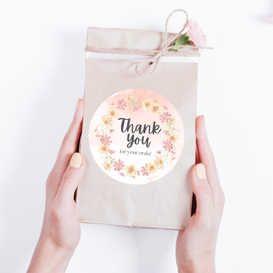 Thank You Sticker Sheets – Classy Floral