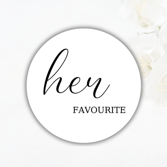 His and Her Favourite Wedding Stickers