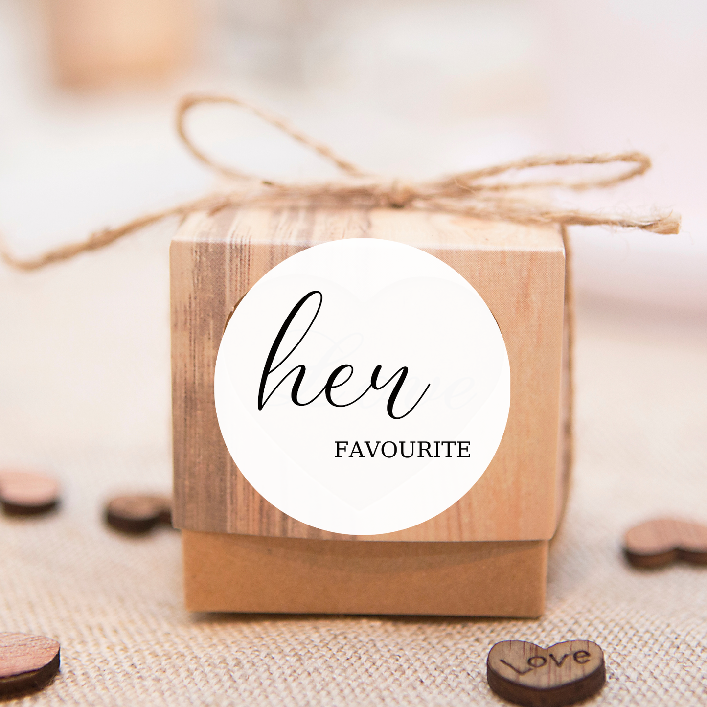 His and Her Favourite Wedding Stickers