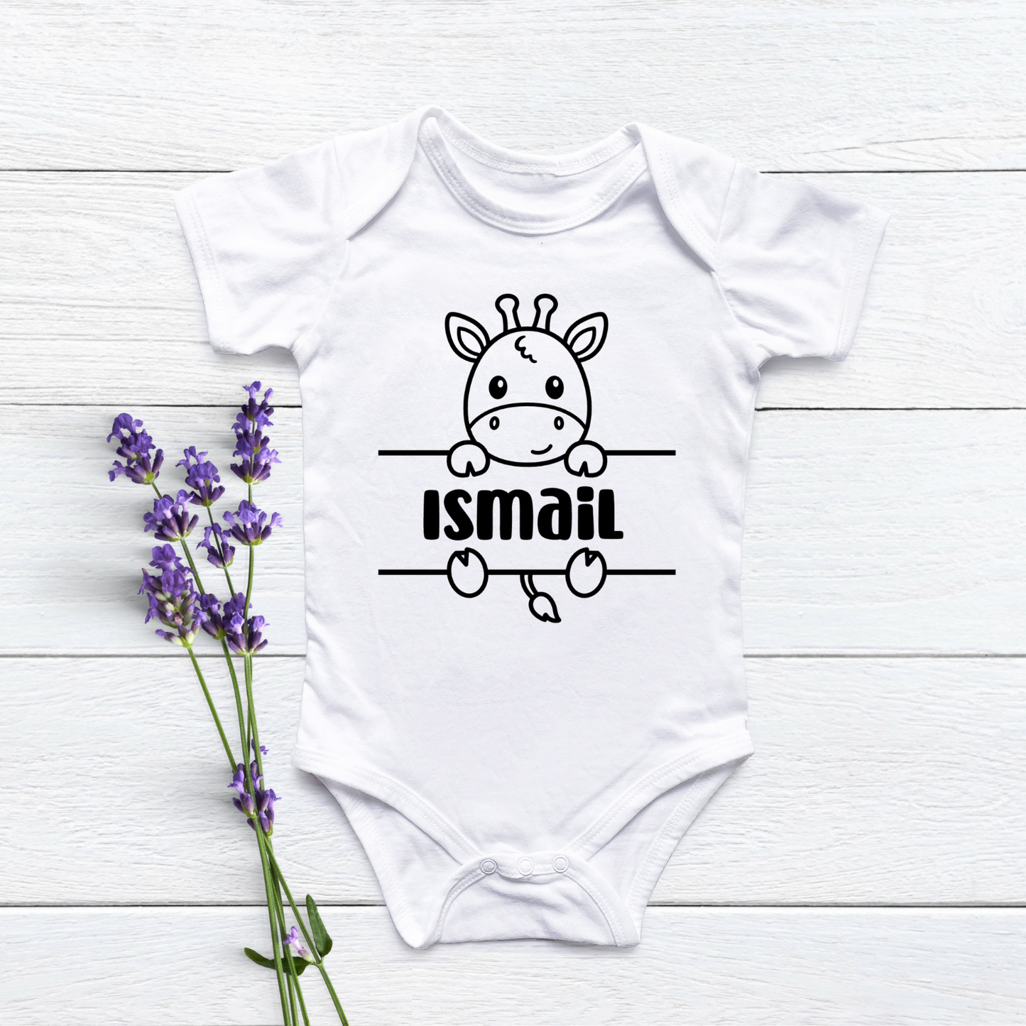 Peekaboo Giraffe Baby Onesie