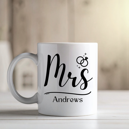 Personalised Mr & Mrs Mug Set