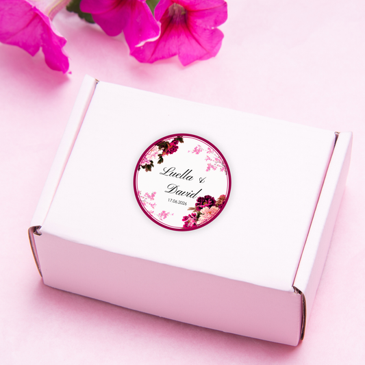 Romantic Berry Floral Wedding Stickers