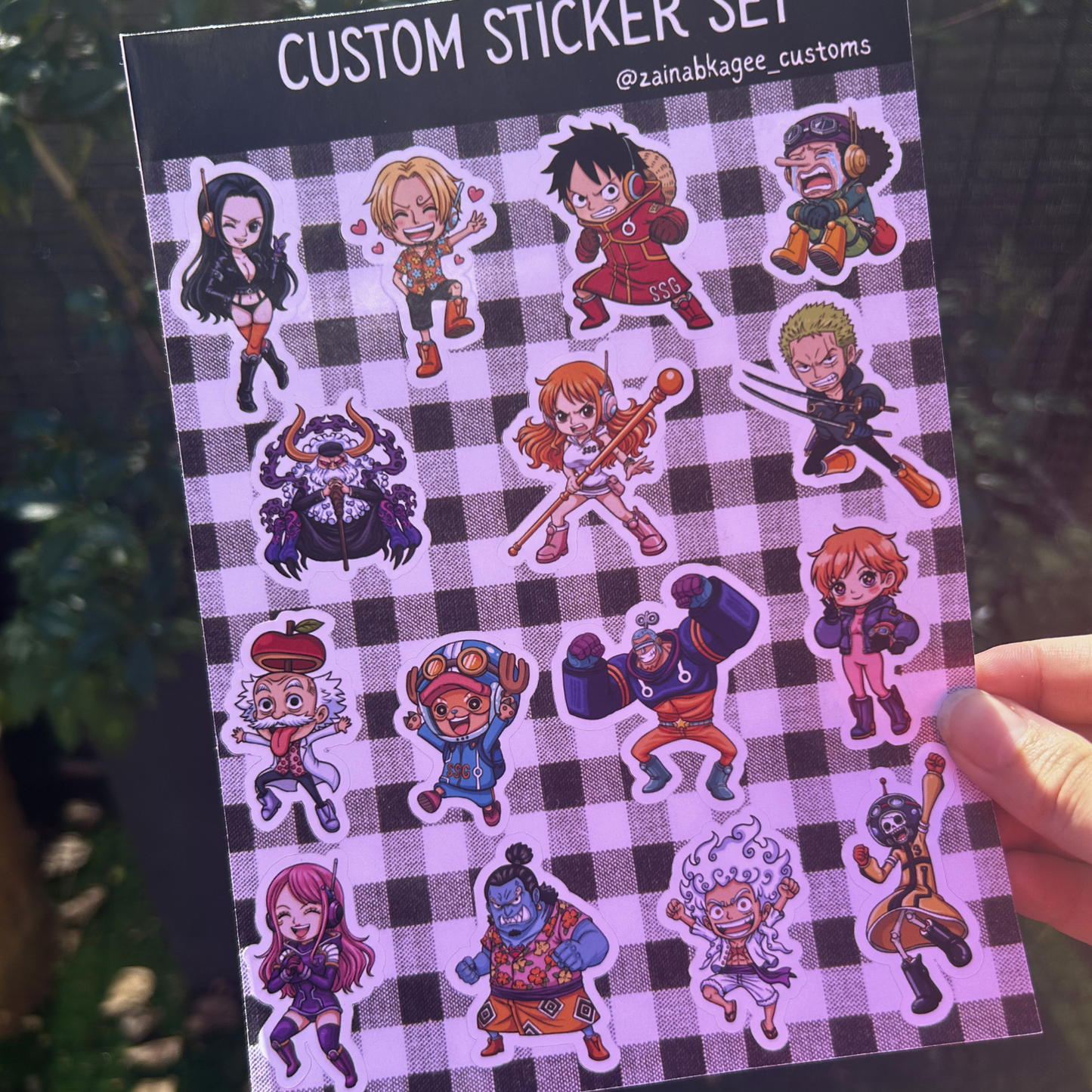 Chibi One Piece Sticker sheet