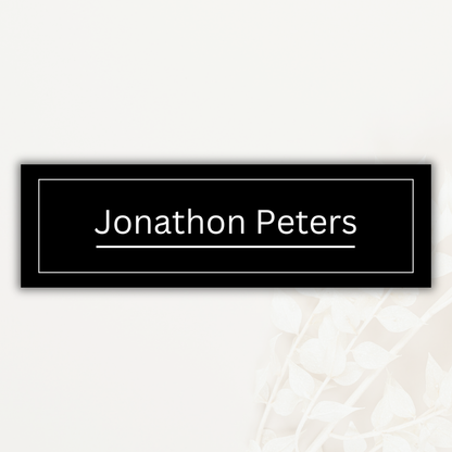 Minimalist Black Personalised Label - 20 Pack