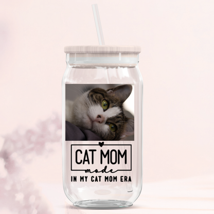 Cat Mom Glass Can Tumblers