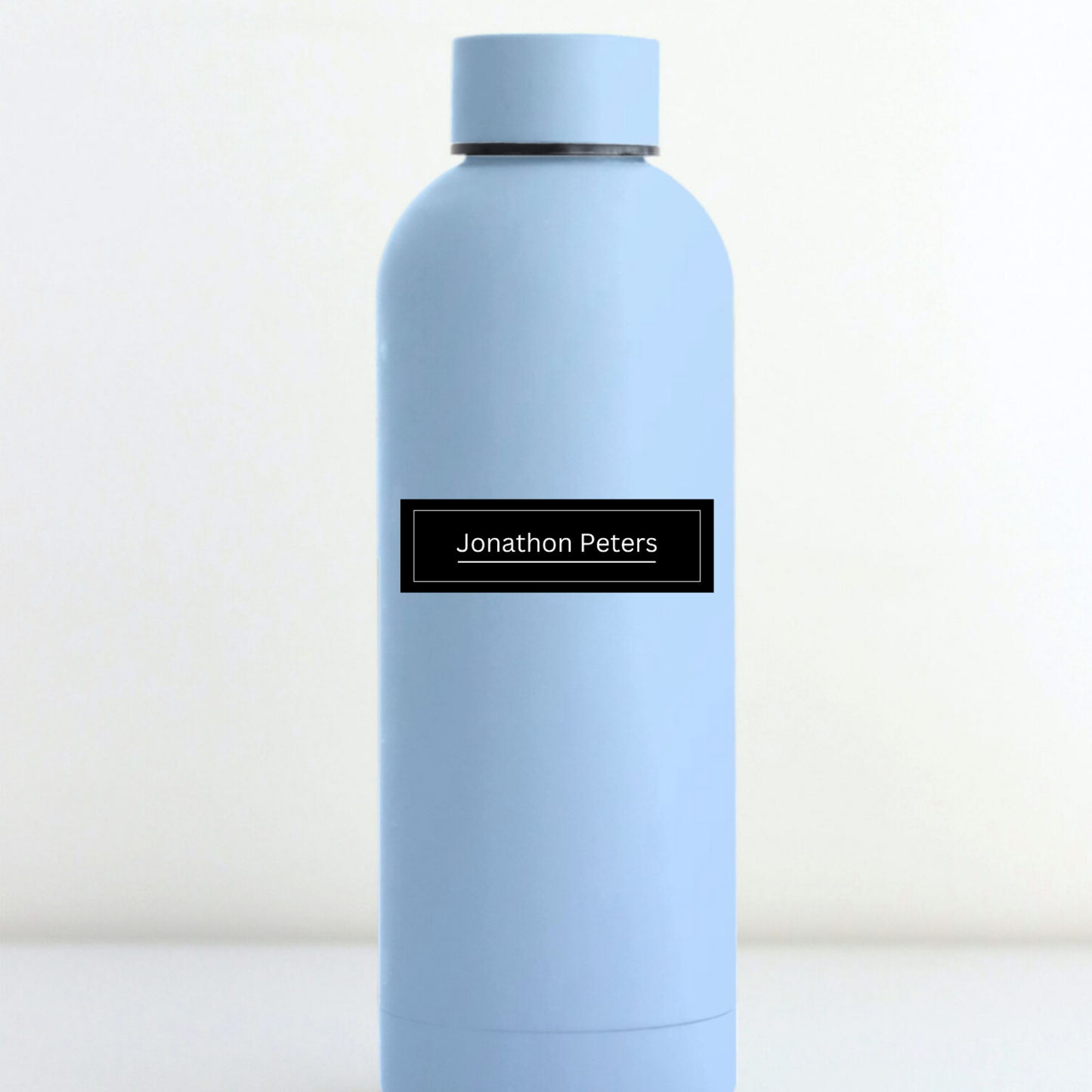 Minimalist Black Personalised Label - 20 Pack