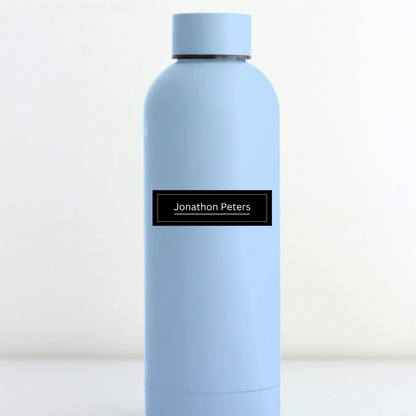Minimalist Black Personalised Label - 20 Pack
