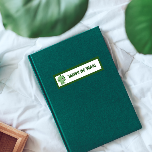 Green Dinosaur Custom Labels – 20 Pack