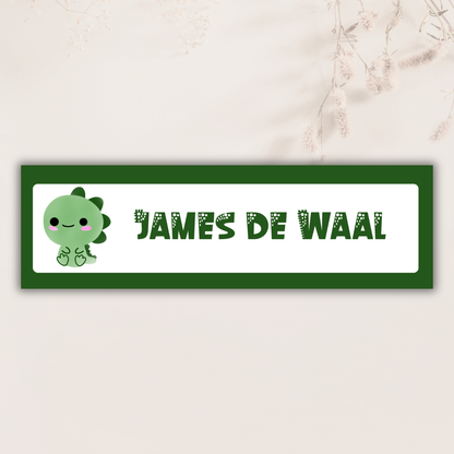 Green Dinosaur Custom Labels – 20 Pack