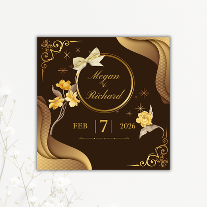 Vintage Glam Wedding Coaster