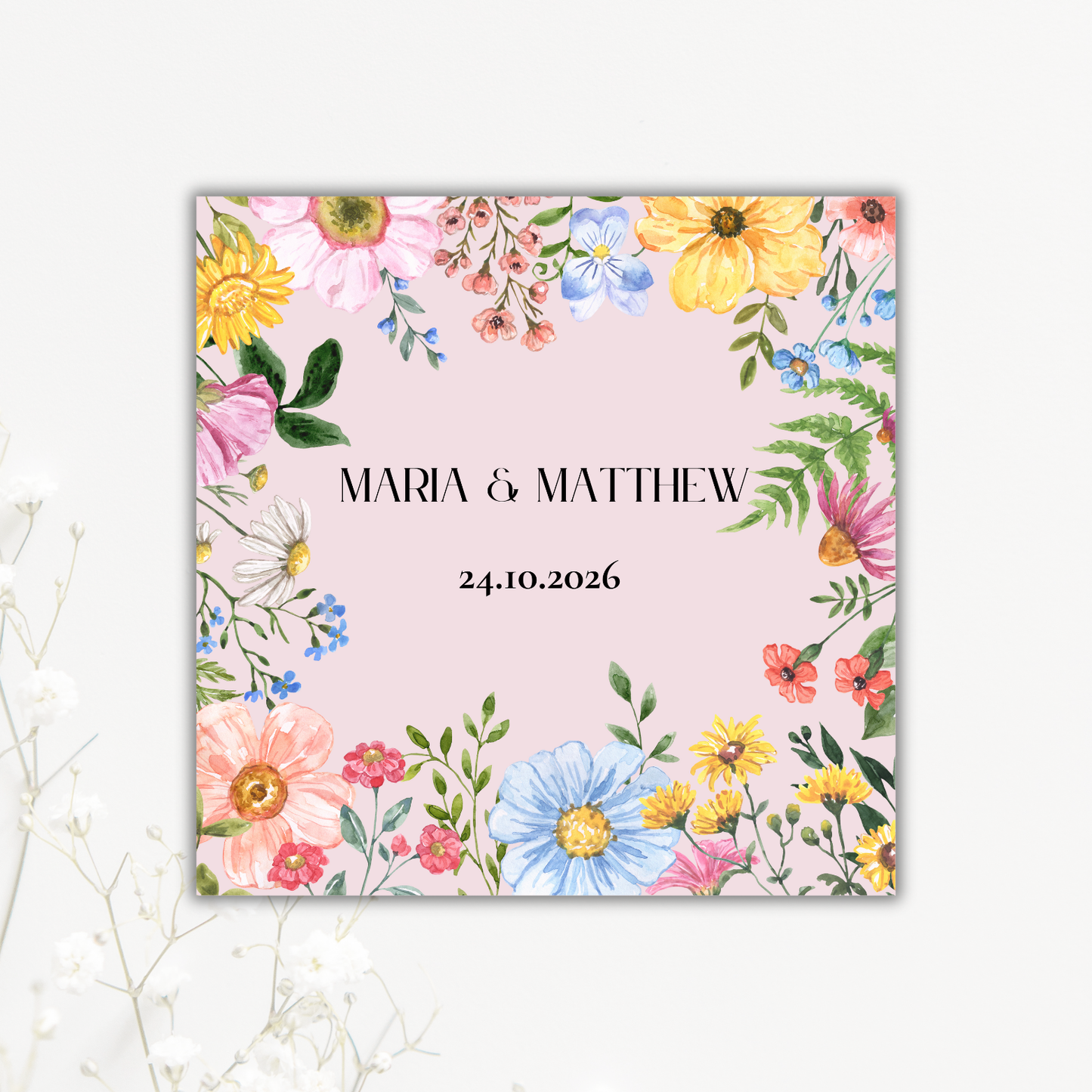 Spring Garden Wedding Coaster