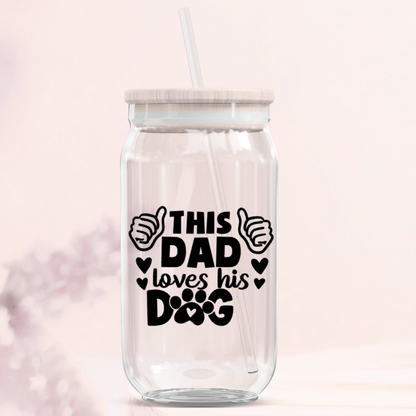 Dog Dad Glass Can Tumbler Collection