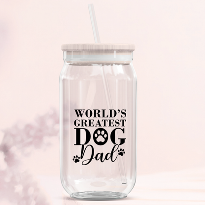 Dog Dad Glass Can Tumbler Collection