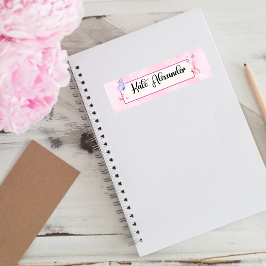 Butterfly Watercolour Personalised Labels – 20 Pack