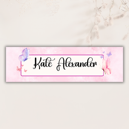 Butterfly Watercolour Personalised Labels – 20 Pack