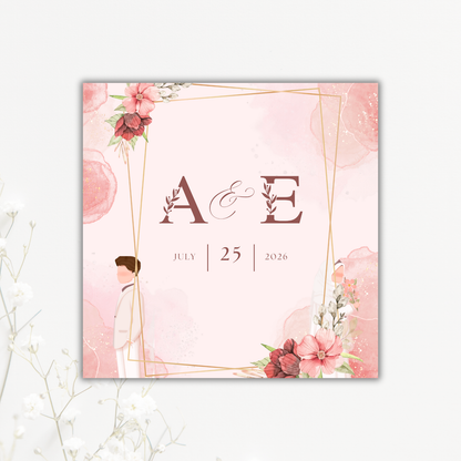 Muslim Bride and Groom Wedding Coaster Collection