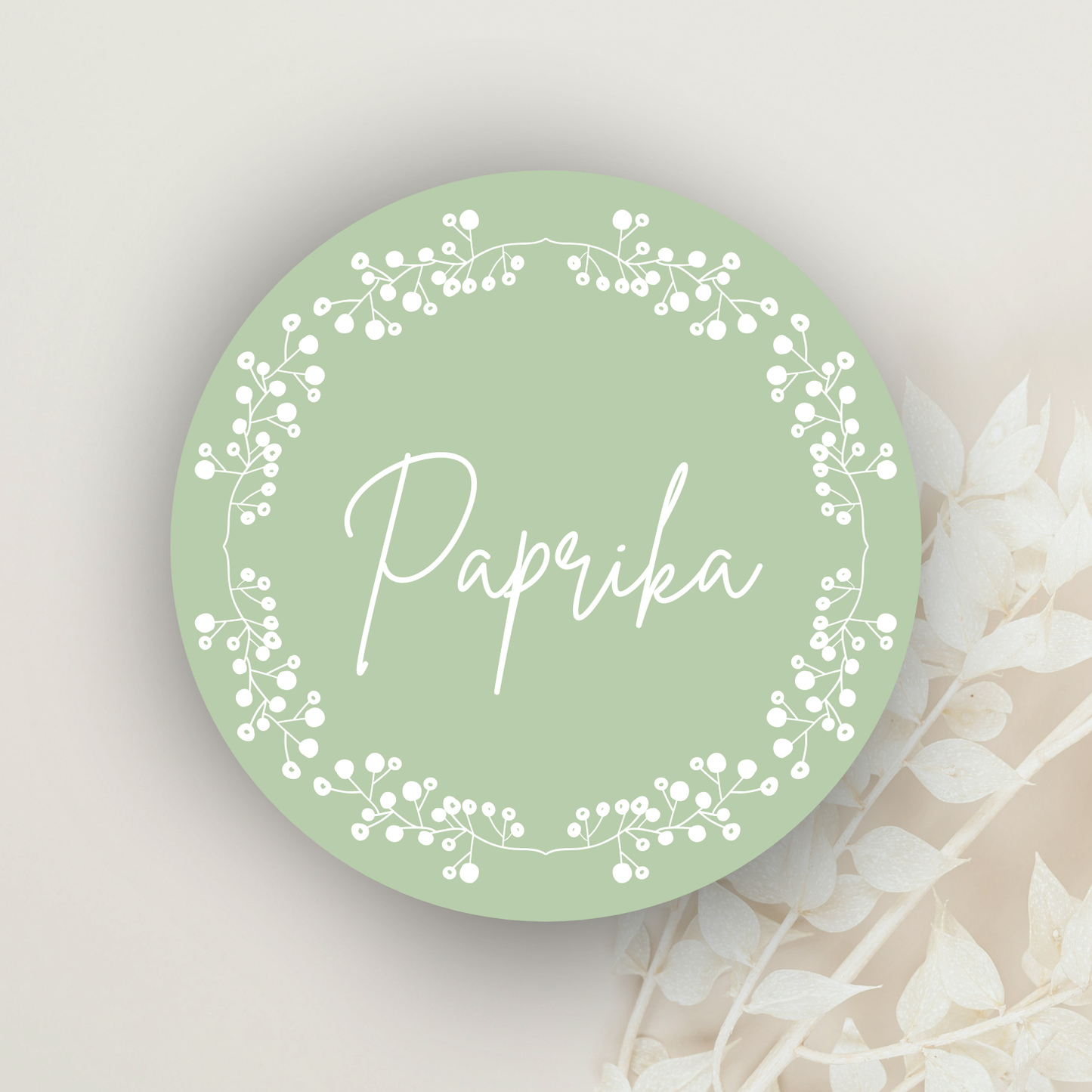 Sage Wreath 36 Spice and Herb Labels