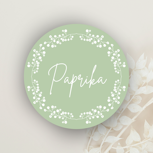 Sage Wreath 36 Spice and Herb Labels