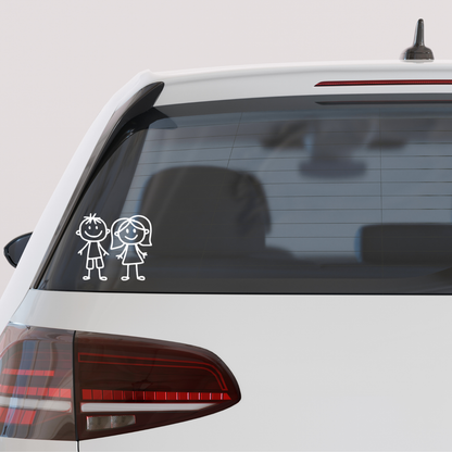 Custom Family Stick Figure Car Decals