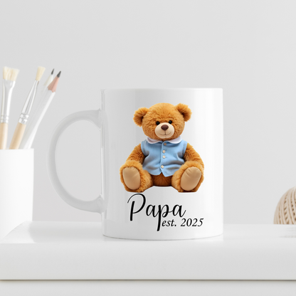 Customisable Mama and Papa Mugs Teddybear Mugs