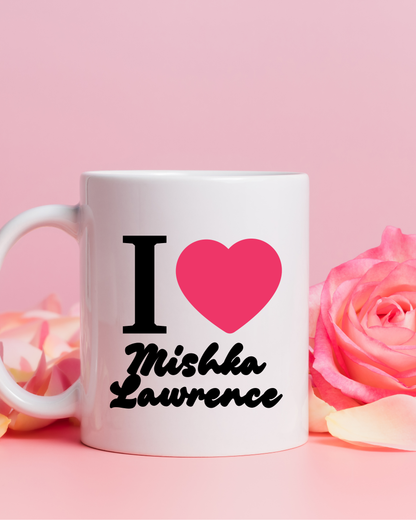 Personalised I ♥ Mug | Finish the Sentence Gift