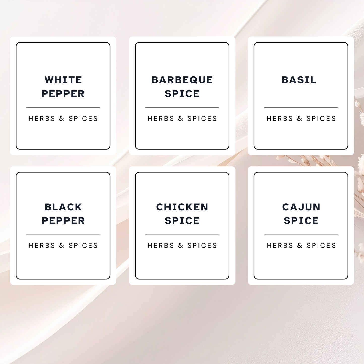 Black and White Minimalist Spice and Herb Labels (36)