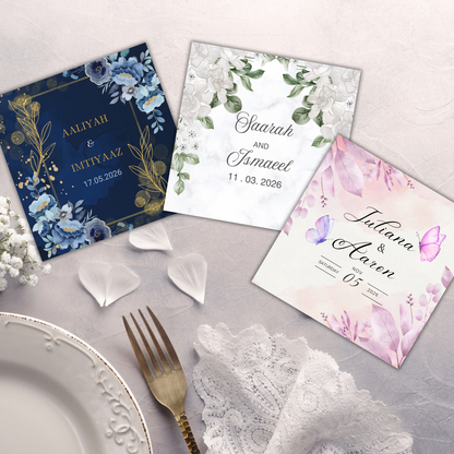 Custom Events Coasters 9cm Square/circle - 50 or more