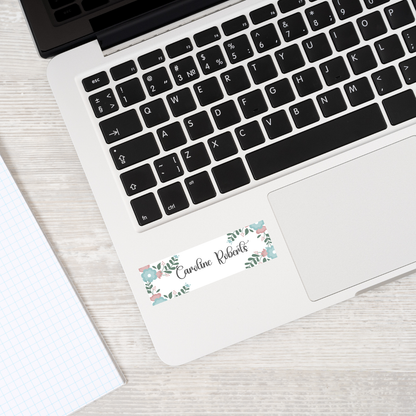 Soft Floral Custom Label- 20 Pack