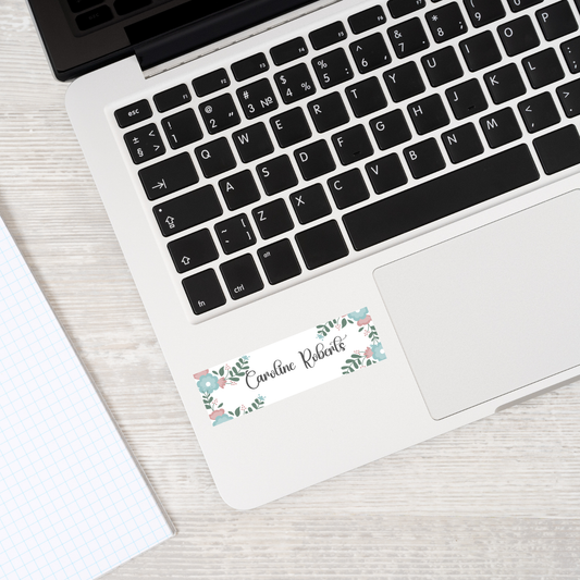 Soft Floral Custom Label- 20 Pack