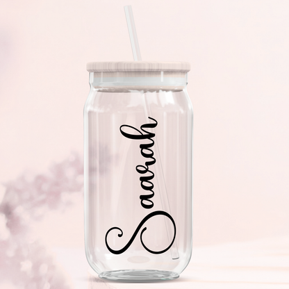 Personalised Glass Can Tumbler
