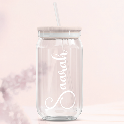 Personalised Glass Can Tumbler