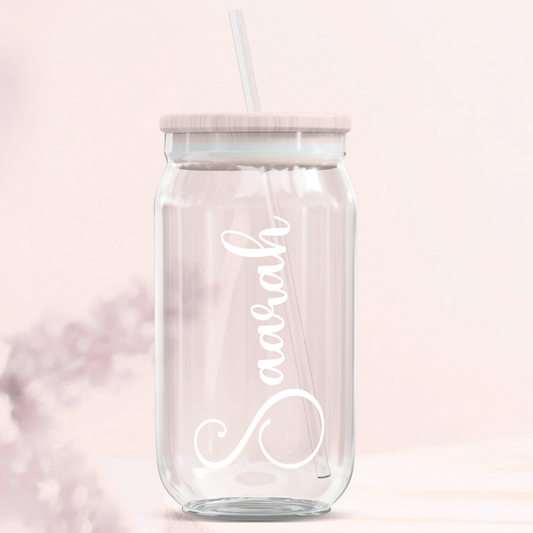 Personalised Glass Can Tumbler