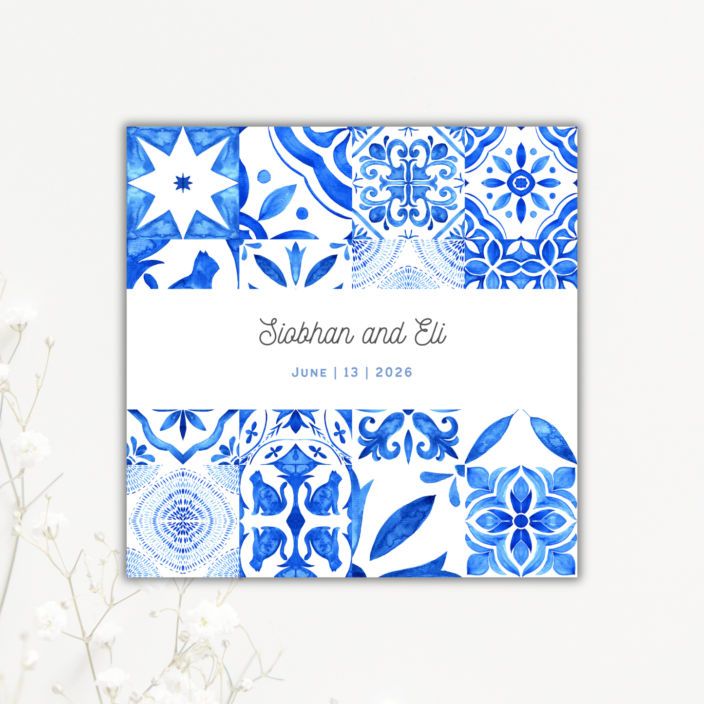 Greek Tile Wedding Coaster Collection