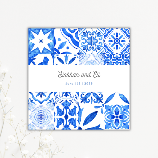 Greek Tile Wedding Coaster Collection