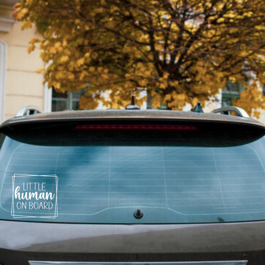 Little Human on Board Car Decal