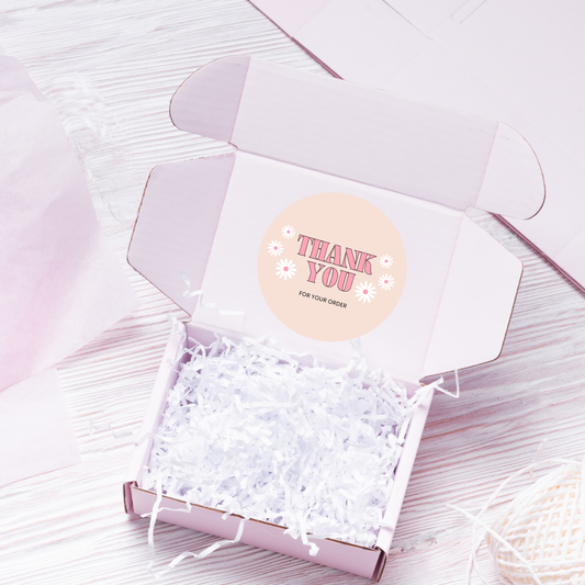 Thank You Sticker Sheets – Blush Daisy