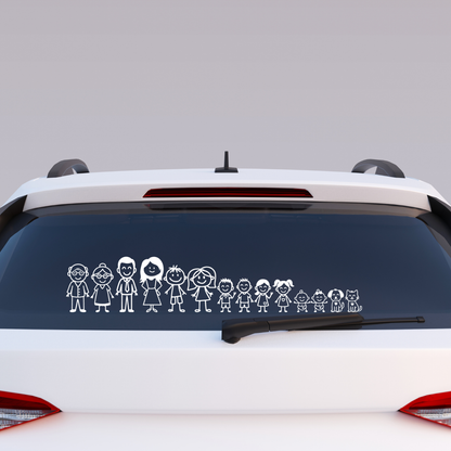 Custom Family Stick Figure Car Decals