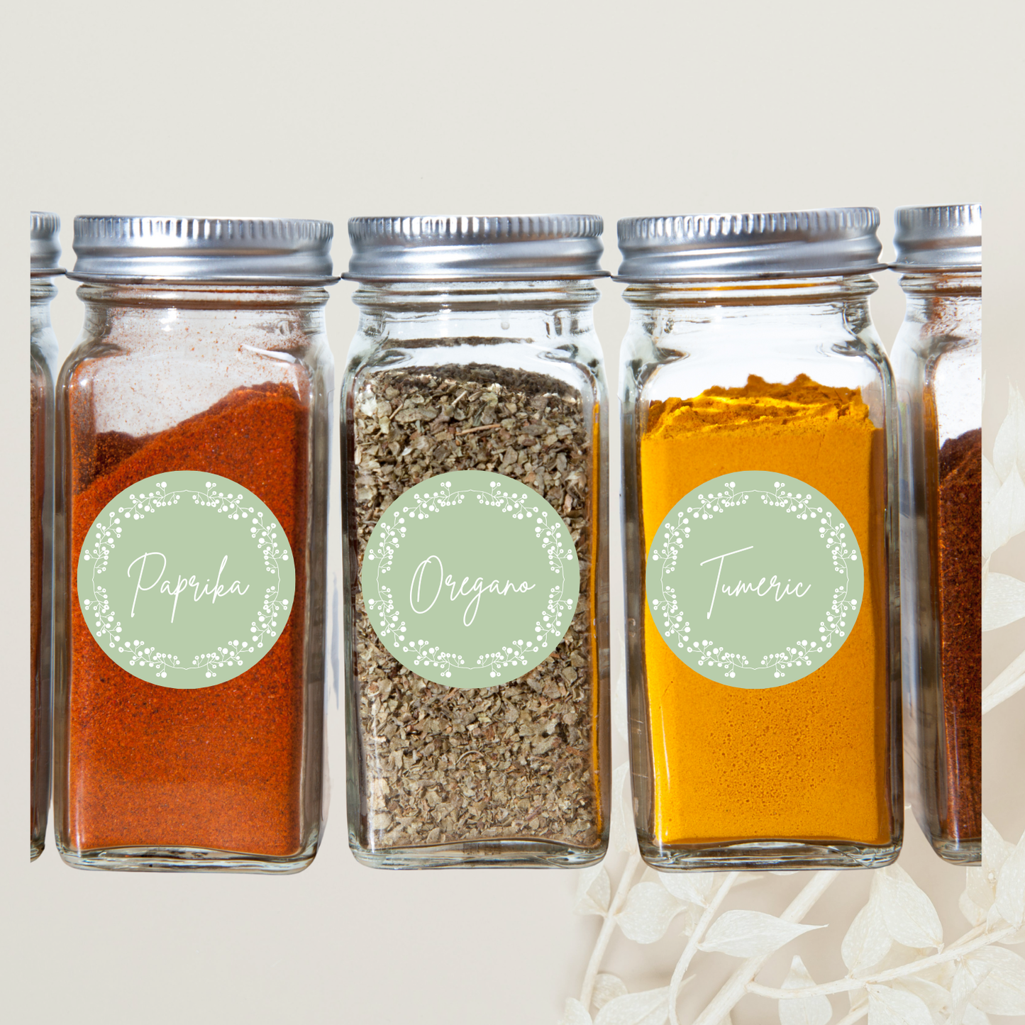 Sage Wreath 36 Spice and Herb Labels