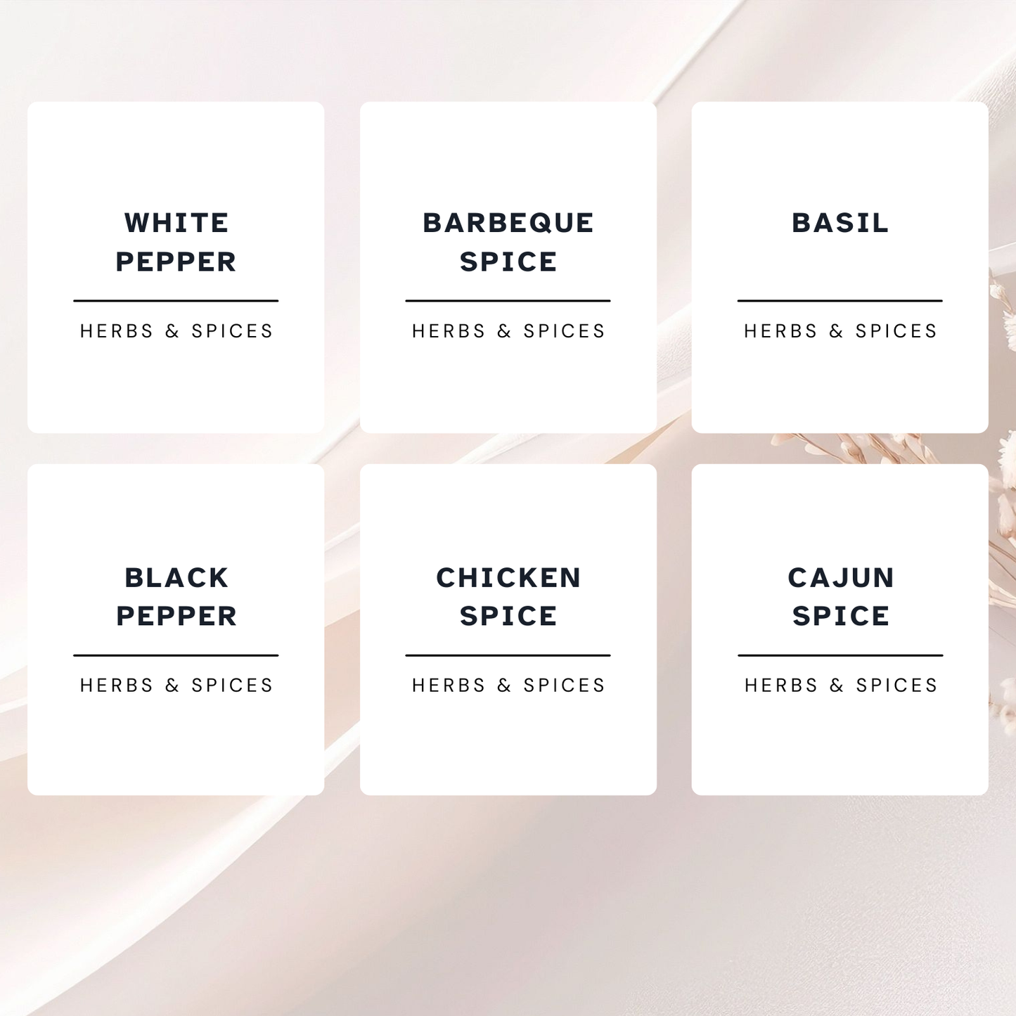 Black and White Minimalist Spice and Herb Labels (36)