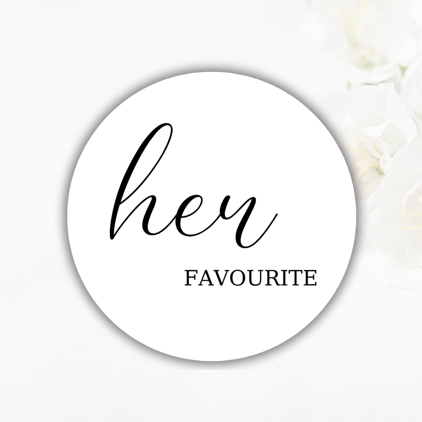 His and Her Favourite Wedding Stickers