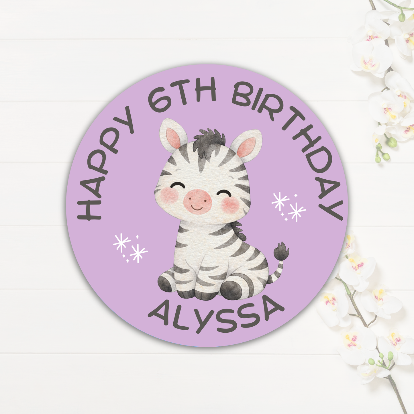 Custom Happy Birthday Stickers| Watercolour Animals