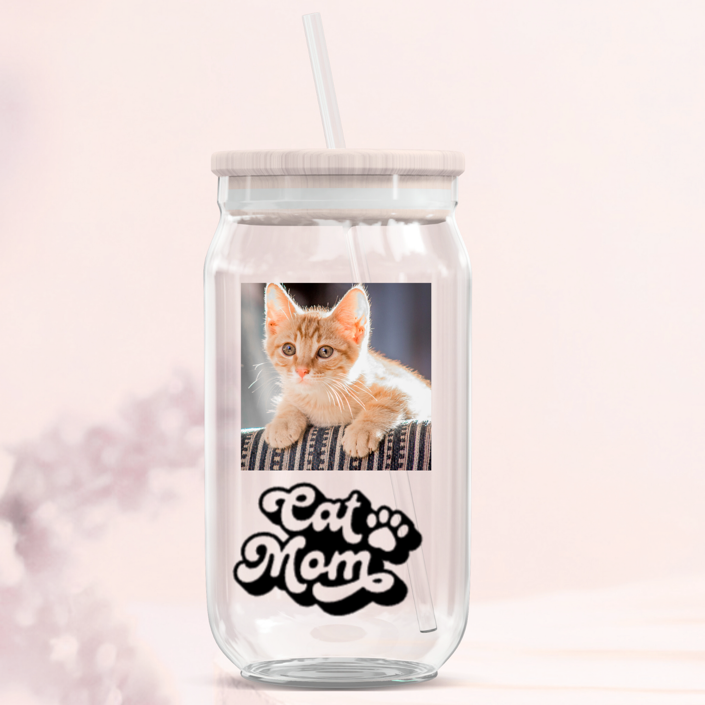 Cat Mom Glass Can Tumblers