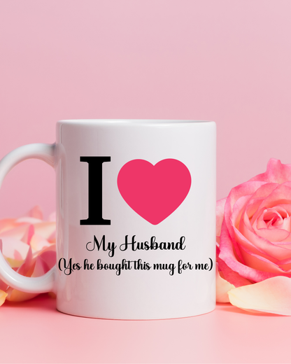Personalised I ♥ Mug | Finish the Sentence Gift