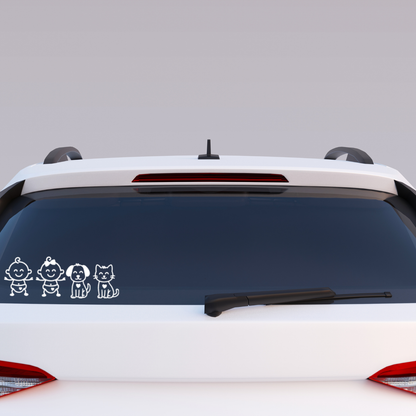 Custom Family Stick Figure Car Decals