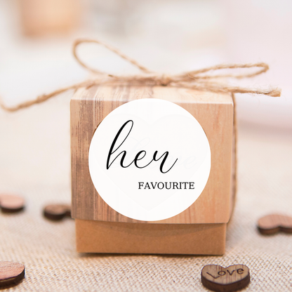 His and Her Favourite Wedding Stickers