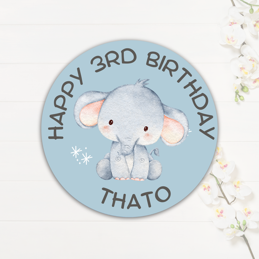 Custom Happy Birthday Stickers| Watercolour Animals