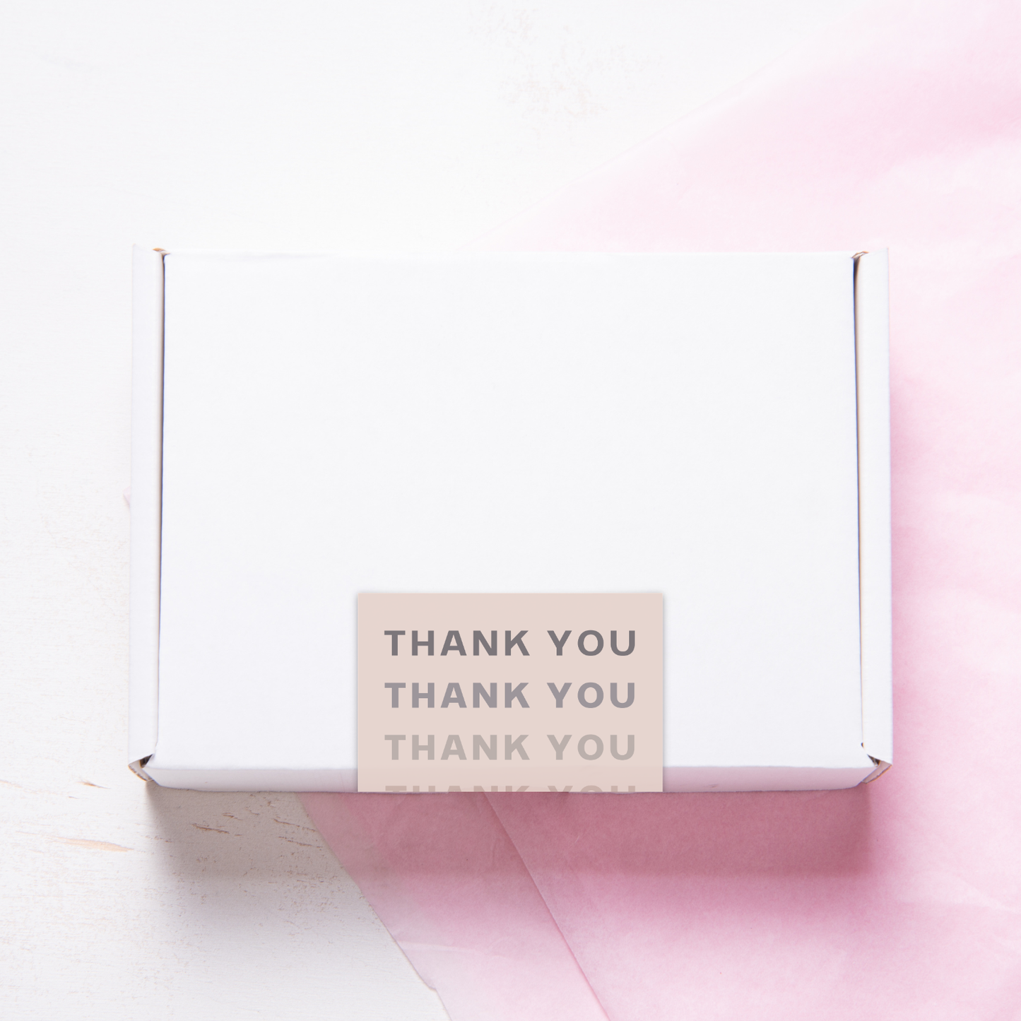 Box Sealer Sticker |Thank You| Neutral or Pink Packaging Seal