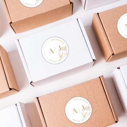 Personalised Wedding Sticker- Minimalist Elegance