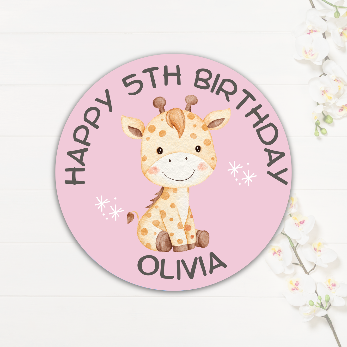 Custom Happy Birthday Stickers| Watercolour Animals